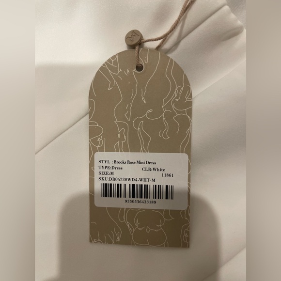 Meshki Brooks Rose Mini Dress- White - Picture 3 of 6